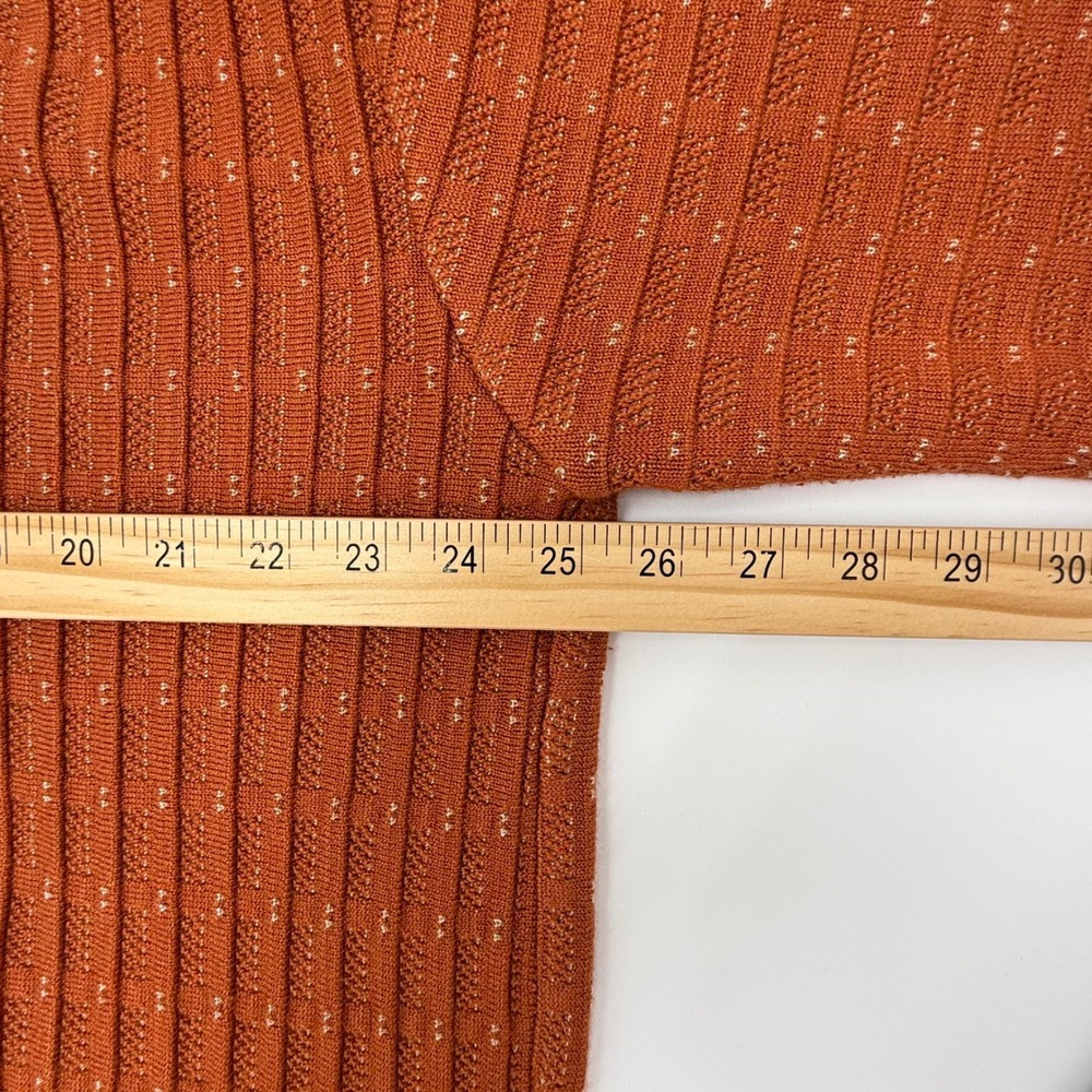 Michael Irvin Mens Orange Knit Cardigan Sweater Toggle Closure Zipper XXL Zip - Picture 12 of 14